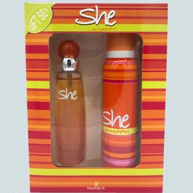 تصویر ست دوتکه کادویی شی مدل هپی Happy women's gift pack She (Eau de Toilette + Deodorant)