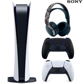 تصویر کنسول بازی سونی (Sony PlayStation 5 Digital Edition 825GB SSD (V1200 + دسته اضافی و هدست SONY PLAYSTATION 5 V1200 DIGITAL EDITION 825GB SSD CONTROLLER GAME CONSOLE