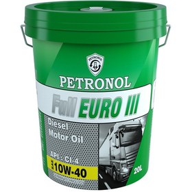 تصویر روغن موتور دیزلی پترونول فول یورو 10W40 III حجم 20 لیتر Petronol Full Euro III 10W40 Diesel Oil 20 L