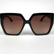 تصویر عینک آفتابی مربعی زنانه مشکی 