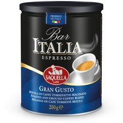 تصویر قهوه اسپرسو آسیاب شده ایتالیا گرن گوستو ساکوئلا 250 گرم قوطی | – Gran Gusto Espresso 