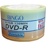تصویر دی وی دی خام بینگو Printable ظرفیت 4.7 گیگابایت بسته 50 عددی Bingo Printable 4.7GB DVD-R