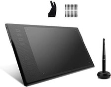 تصویر HUION Huion Inspiroy Q11K V2 Graphic Drawing Tablet Tilt Function Battery-Free Stylus 8192 Pen Pressure with Artist Glove and 18 Pen Nibs 