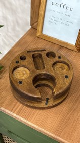 تصویر مت چوبی گرد 