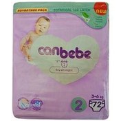 تصویر پوشک بچه جان به به سایز 2بسته 72عددی canbebe 72عددی