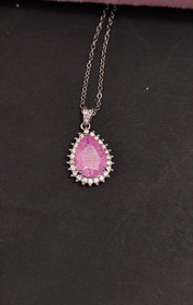 تصویر گردنبند صورتی 