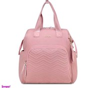 تصویر کوله پشتی لوازم کودک جیب ابردوزی صورتی کالرلند Colorland 