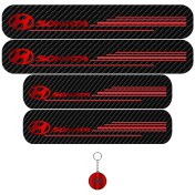 تصویر برچسب پارکابی خودرو لندمون کد LC050 MR مناسب برای هیوندای سوناتا مجموعه 4 عددی به همراه جاکلیدی 