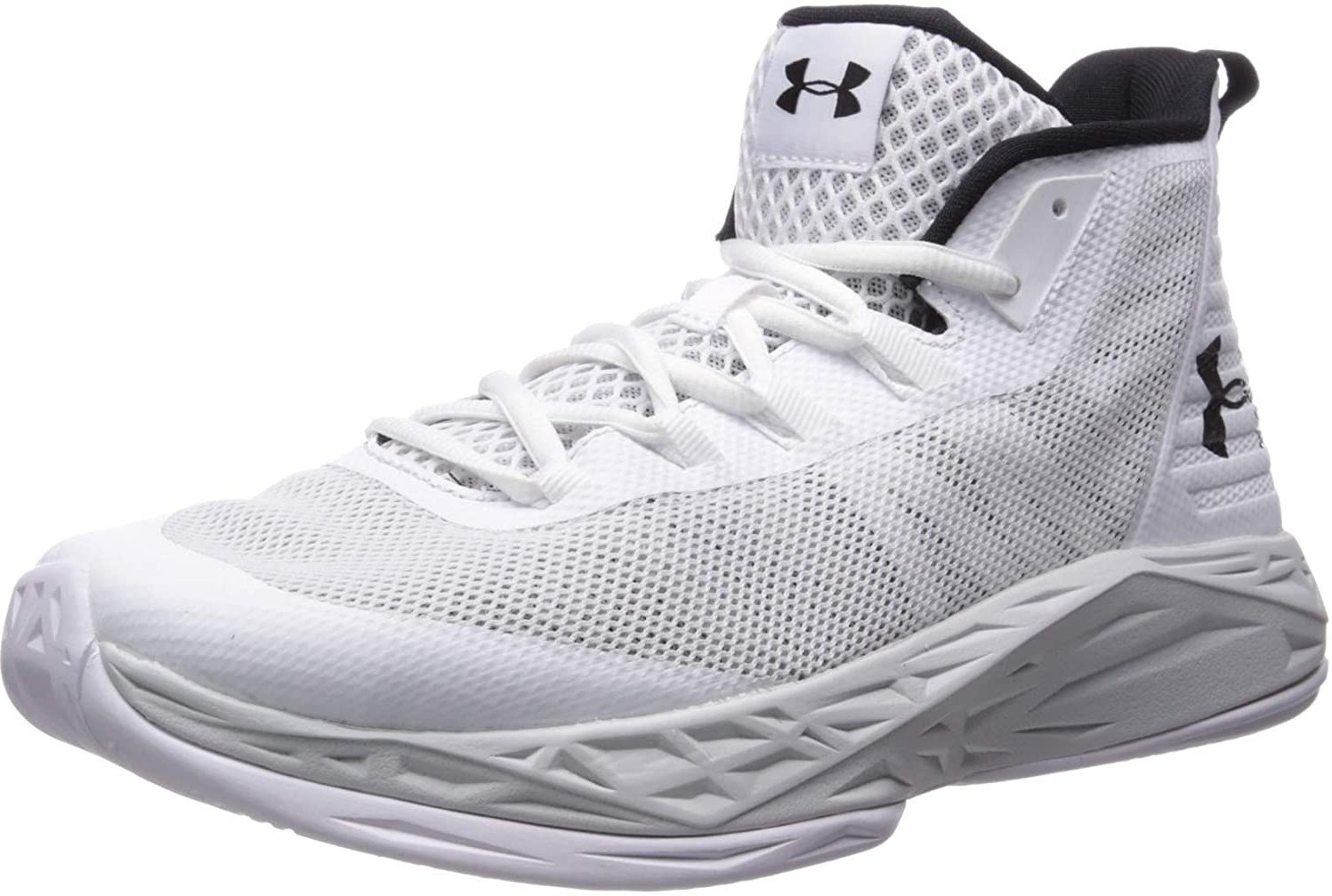 Under Armour Men s Jet Mid Basketball Shoe 15 White