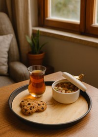 تصویر سینی گردکف چوب رایکا 