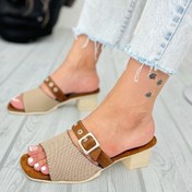 تصویر صندل زنانه پاشنه دار مراکشی کنفی سایز ۳۸ تا ۴۰ 