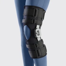 تصویر زانوبند توانبخشی با مفصل مدرج40100طب و صنعت Range Of Motion Control Knee Brace 40100 Teb&sanat