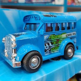 تصویر اسباب بازی ماشین اتوبوس مدرسه عقب کش فلزی در دو رنگ جذاب قبل از ثبت موجودی بگیرید 