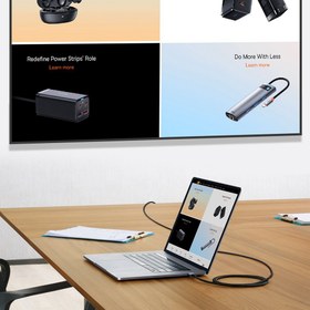 تصویر کابل تبدیل 2 متری HDMI به USB-C بیسوس مدل High Definition WKGQ010101 Baseus High Definition WKGQ010101 HDMI to USB-C 2m Adapter Cable