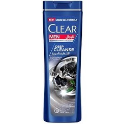 تصویر شامپو ضد شوره زغال کلیر اصل عربی 400 میل Clear Men Anti Dandruff Shampoo Deep Cleanse Shampoo with Activated Charcoal and Mint- 400ml