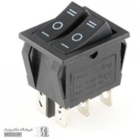 تصویر کلید راکر دو پل بزرگ 3 حالته 6 پایه 