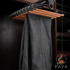 تصویر رک جای شلوار سقفی یک طرفه فرنچ استایل فانتونی مدل J943 طوسی French style trouser rack