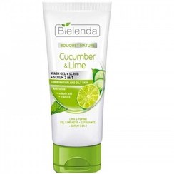 تصویر ژل شستشوی و اسکراب و سرم 1*3 صورت بی یلندا (BIELENDA) لیمو و خیار حجم 150 میلی لیتر BIELENDA Cucumber & Lime 3 in1 Wash Gel Scrub Serum Cleanser 150 ml