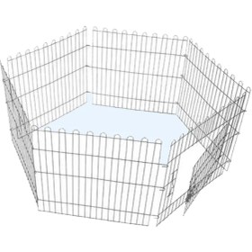 تصویر پارک سگ و گربه فلزی 6 ضلعی 