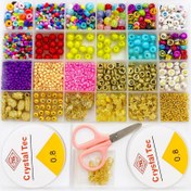 تصویر پک ملزومات ساخت دستبند و گردنبند مدل گلدن لاین آرساشاپ برند کریستال تک 