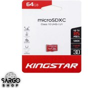 تصویر کارت حافظه‌ microSDHC کینگ استار استاندارد UHS-I U1 مدل 580X R85 ظرفیت 64 گیگابایت 