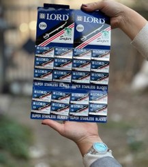 تصویر تیغ سنتی لورد تیغ سنتی لرد تعداد در بسته ۱۰ عدد کیفیت عالی