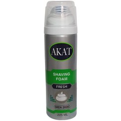 تصویر کف ریش مردانه آکات فرش با حجم 225 میلی لیتر Akat Shaving Foam Fresh 225ml