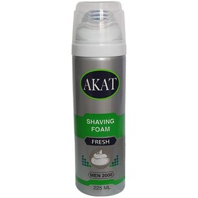 تصویر کف ریش مردانه آکات فرش با حجم 225 میلی لیتر Akat Shaving Foam Fresh 225ml