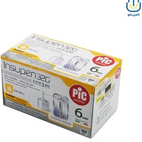 تصویر سر سوزن قلم انسولین پیک سلوشن ۶ میلیمتری گیج ۳۲ pic insulin solution pen needle 6 mm gauge 32