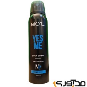 تصویر اسپری بدن مردانه مدل Yes Me حجم 150میل بیول Biol Body Spray Yes Me For Men 150ml