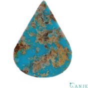 تصویر سنگ فیروزه نیشابوری اصل اشکی شکل کد N436 