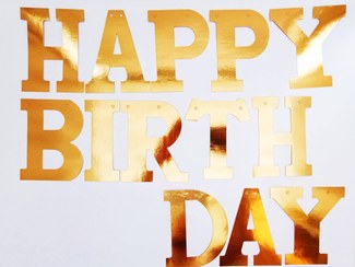 تصویر ریسه تولد طلایی براق 