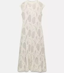 تصویر لباس میدی زنانه زارا JACQUARD MIDI DRESS 