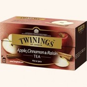 تصویر چای سیاه توئینینگز با طعم سیب، دارچین و کشمش 25 عددی 