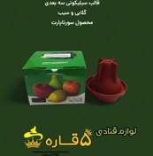 تصویر قالب سیلیکونی سه‌بعدی گلابی و سیب – محصول سورناپارت 