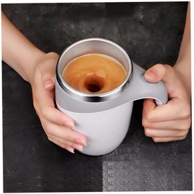 تصویر ماگ همزن دار مدل HQ630 با ظرفیت ۰.۳۸ لیتر استیل 