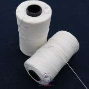 تصویر نخ موم زده ایرانی سفید 1 میل (توپ 500 متری) 