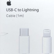 تصویر کابل تایپ سی به آیفون اورجینال (Type-C to Lightning) اپل (Apple) طول 1 متر مدل A1703 - سفید ا Original USB-C to Lighting Cable A1703 Original USB-C to Lighting Cable A1703