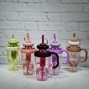 تصویر قمقمه دسته بغل نی دار پینترستی straw-handled thermos