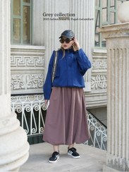 تصویر دامن قارچی - سورمه‌ای / ۴۶ / ۹۰ 