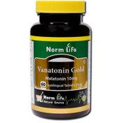 تصویر قرص زیر زبانی واناتونین ملاتونین نورم لایف 10 میلی گرم 60 عدد Norm Life Melatonin Vanatonin 60 Tablets