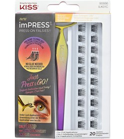 تصویر مژه‌های طبیعی چسبی Kiss Impress مدل ILK01C برند kiss Kiss Impress Press on Falsies Natural Eyelashes ILK01C