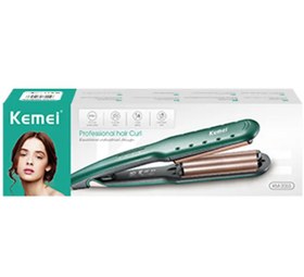 تصویر فرکننده و حالت دهنده موی سر حرفه‌ای مسافرتی کمی Kemei Salon Hair Straightener Curling Iron Km-2053 