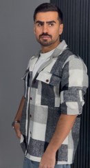 تصویر پیراهن پشمی طوسی 