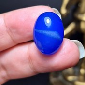 تصویر نگین سنگ عقیق آبی معدنی کد Z7038 