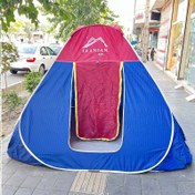 تصویر چادر مسافرتی ۱۲ نفره فنری با جنس برنو ضخیم و ارتفاع بلند 