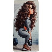 تصویر حوله باشگاهی کد 10403800 سایز بزرگ 75*150 