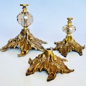 تصویر پایه ظروف مدل ریشه (طلایی آنتیک) آبکاری فورتیک ، قابل شستشو ، رنگ ثابت