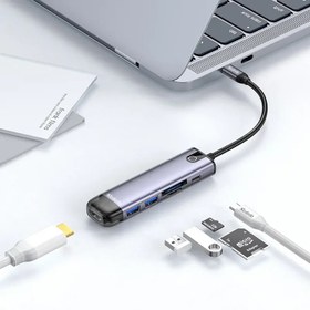 تصویر هاب 6 پورت USB-C مک دودو مدل HU-774 