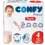 تصویر پوشک شورتی کانفی سایز 4 مدل بسته 30 عدد Confy pants 30 pcs